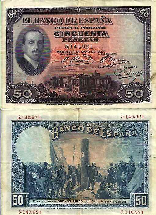 50 PESETAS 1927 - Pick 72a